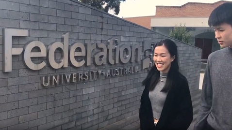 Thumbnail for FedUni Business and Commerce student testimonial with Chinese subtitles
