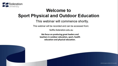 Thumbnail for Domestic: Study Sport, Physical or Outdoor Education