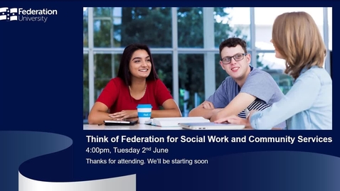 Thumbnail for International webinar - Social Work and Community Services