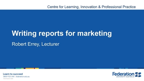 Thumbnail for Business Marketing Report Writing Tips