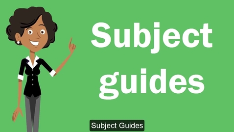 Thumbnail for Introduction to Researching. Pt. 5 - Subject Guides