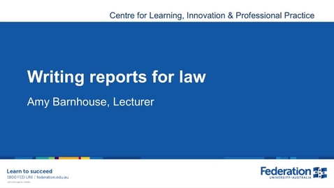 Thumbnail for Business Law Reporting Writing Tips v2
