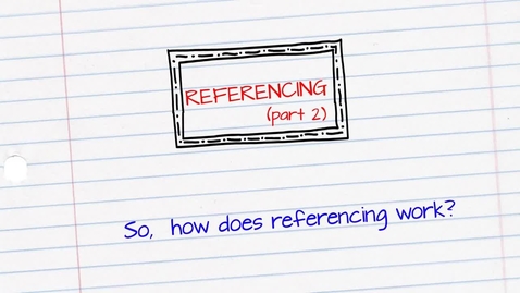 Thumbnail for Referencing - How does referencing work