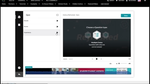 Thumbnail for Kaltura Interactive Video Quizzing Walkthrough