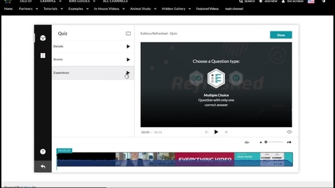 Thumbnail for entry Kaltura Interactive Video Quizzing Walkthrough