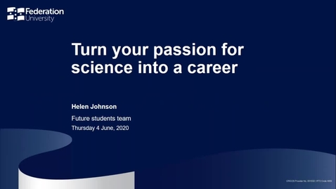 Thumbnail for Study Science - Webinar 12