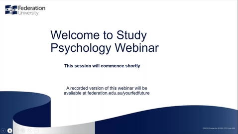 Thumbnail for entry Domestic Webinar Study Psychology