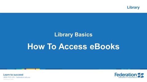 Thumbnail for How to Access eBooks