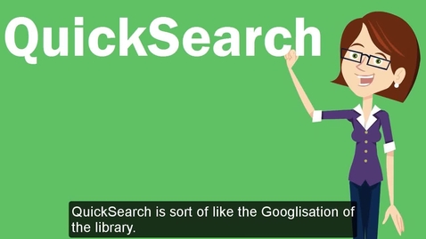 Thumbnail for entry Introduction to researching. Pt. 4 - QuickSearch