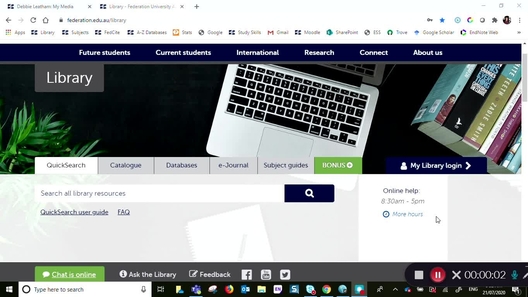 Library support for Education students