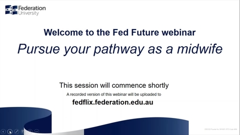 Thumbnail for Domestic Webinar- Pursue your pathway as a midwife