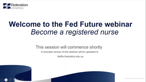 Thumbnail for Domestic webinar - Become a Registered Nurse