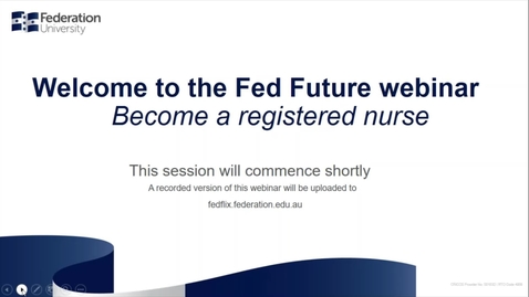 Thumbnail for entry Domestic webinar - Become a Registered Nurse