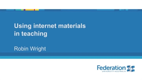 Thumbnail for Video5 Using internet materials in teaching 1