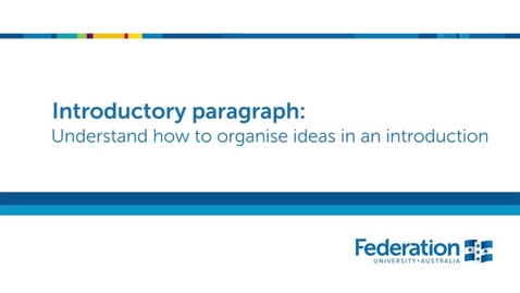 Thumbnail for Writing an introductory paragraph