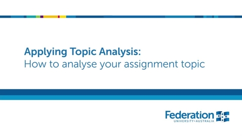 Thumbnail for Applying topic analysis