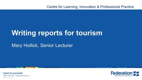 Thumbnail for Business Tourism Report Writing Tips 2