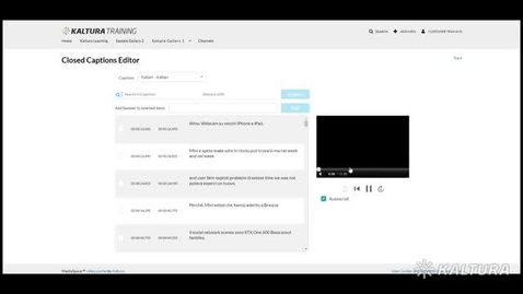 Thumbnail for How to edit Captions using Kaltura