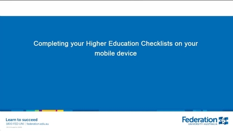 Thumbnail for How to complete enrolment checklists