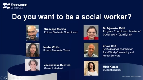 Thumbnail for entry Domestic- Webinar: Do you want to be a social worker?