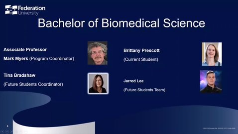 Thumbnail for Domestic Webinar: Bachelor of Biomedical Science