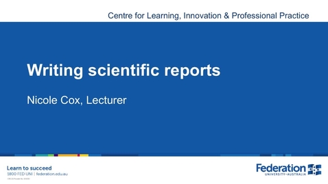 Thumbnail for Writing Scientific Reports