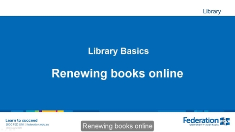 Thumbnail for Renewing books online