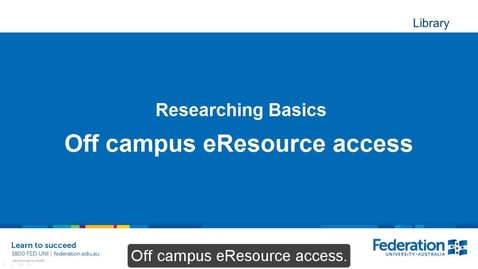 Thumbnail for Off-campus eResource access