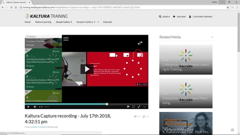 Thumbnail for How to Set and Create a Presentation Recording with Kaltura Capture