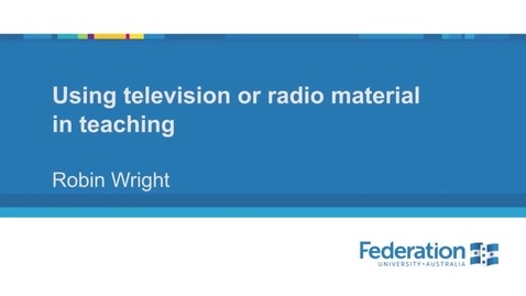 Thumbnail for Video4 Using television or radio material in teaching 1