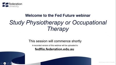 Thumbnail for Domestic webinar- Study Physiotherapy or Occupational Therapy