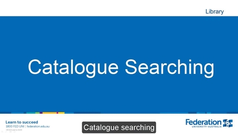 Thumbnail for Catalogue Searching