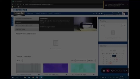 Thumbnail for Moodle Dashboard - Course overview section
