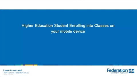 Thumbnail for How to enrol into classes