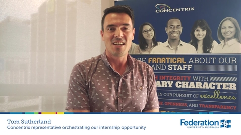 Thumbnail for entry FedUni Brisbane and Concentrix partnership - Tom Sutherland