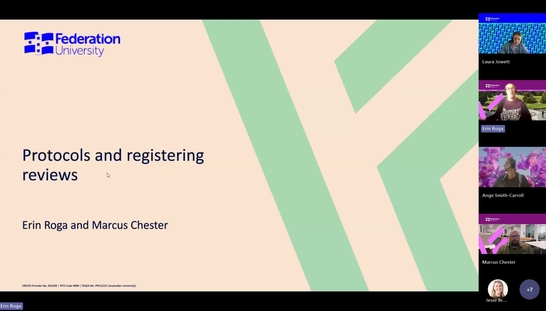 Protocols and registering reviews