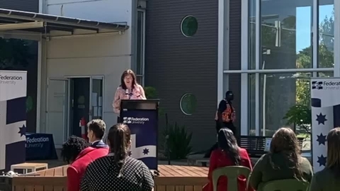 Thumbnail for entry Head of Campus - Kathy Racunica at Smoking Ceremony