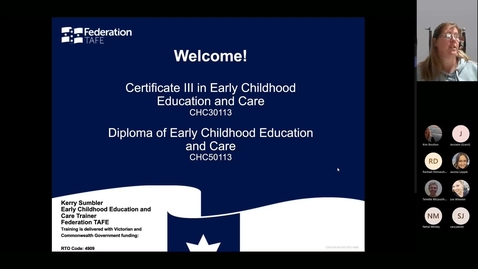 Thumbnail for Study a Certificate III in Early Childhood Education and Care and Diploma of Early Childhood Education and Care Webinar
