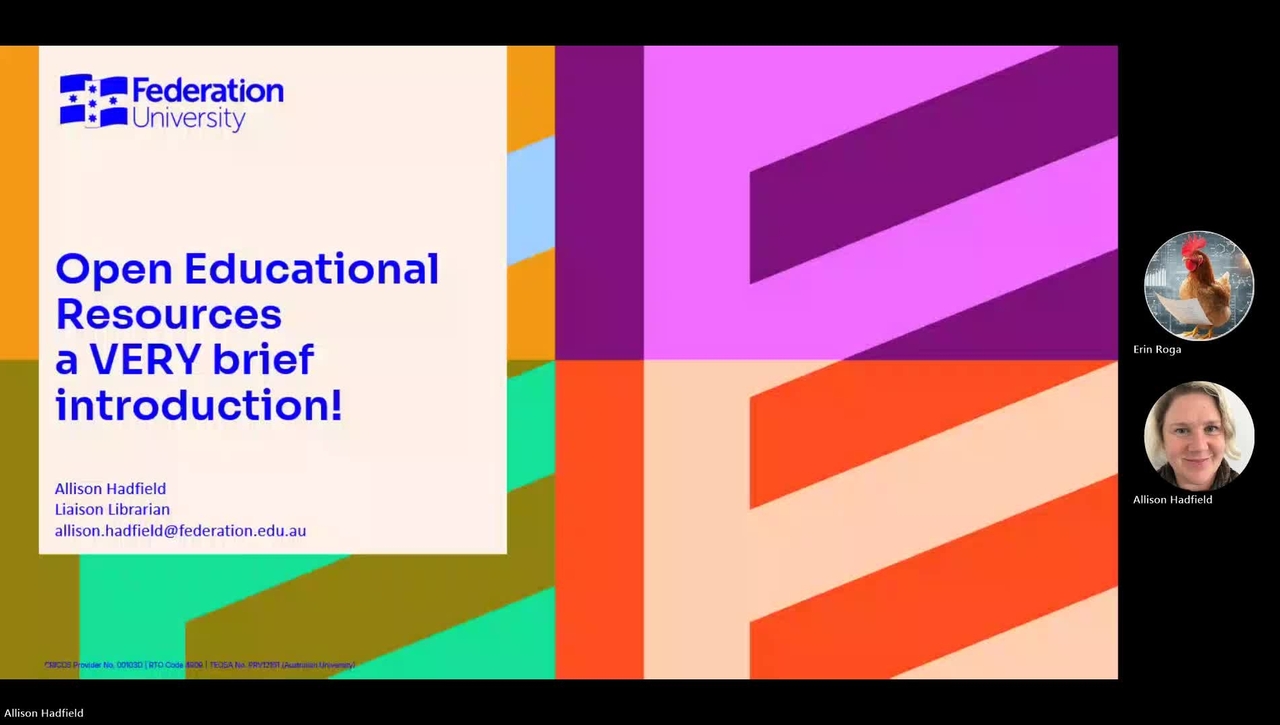 OERs – Could you be Federation’s next published author? (recorded June 26, 2025)