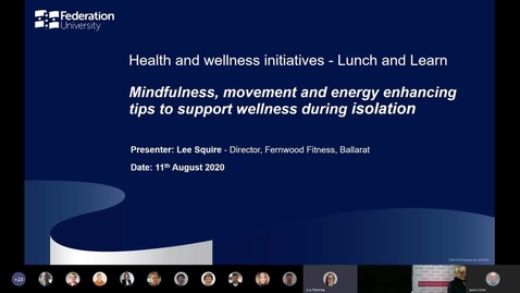 Thumbnail for Lunch and learn: Mindfulness, movement and energy enhancing tips to support wellness during isolation