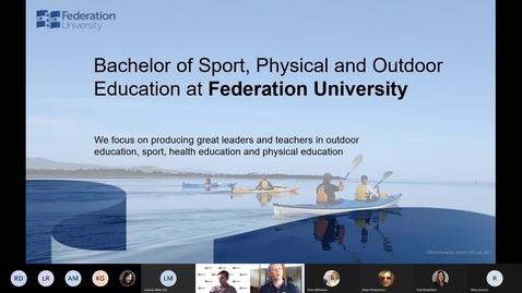 Thumbnail for entry Sport, PE and Outdoor Education Information Session