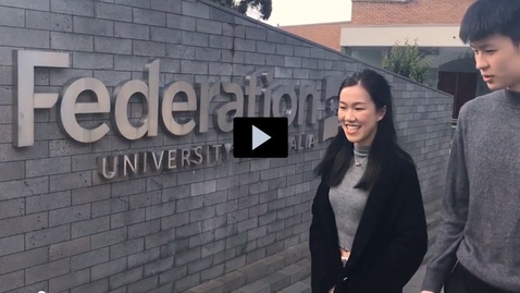 Thumbnail for FedUni Business and Commerce student testimonial (Kathy and Colin)