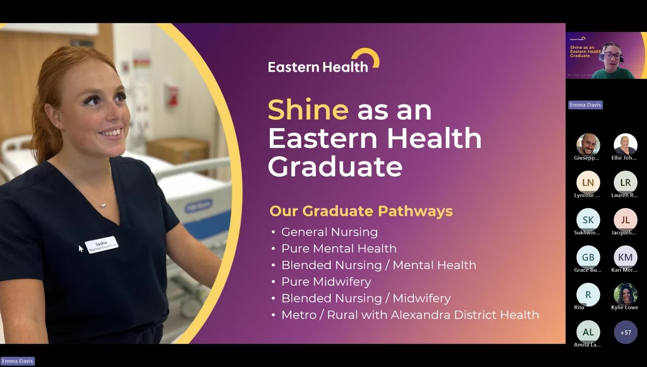 Nursing Graduate Expo Online Information Session (Part 1 - Morning Session) 3 June 2025