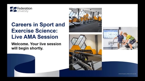 Thumbnail for entry Your Career in Sport and Exercise Science: Ask Me Anything Recorded Session