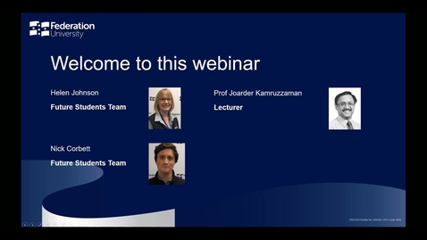Thumbnail for Tafe to Uni - Study Information Technology (Webinar)
