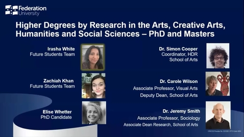 Thumbnail for entry Domestic Webinar- HDR Arts, Creative Arts and Social Sciences.mp4