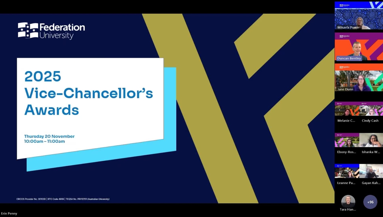 2025 Vice-Chancellor's Awards ceremony online