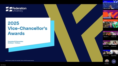 Thumbnail for 2025 Vice-Chancellor's Awards ceremony online