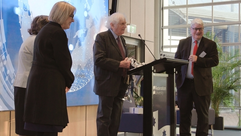 Thumbnail for Live stream Emeritus Professor Geoffrey Blainey AC Oration - THE STATE OF THE WORLD
