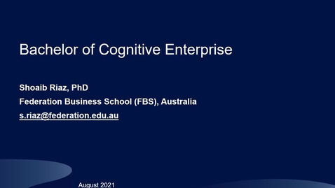 Thumbnail for Bachelor of Cognitive Enterprise